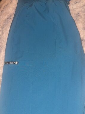 Women's Teal scrub pants w Utility Pockets